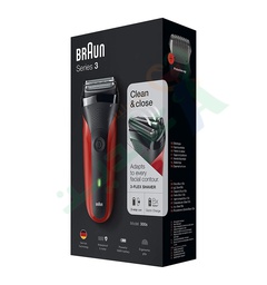 [72263] BRAUN SERIES 3 CLEAN&CLOSE BLACK RED 300S