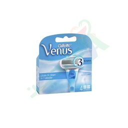 [51727] GILLETTE VENUS CLOSE*CLEAN SMOOTH 4 BLADES WOMEN