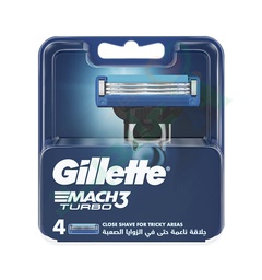 [52170] GILLETTE MACH 3 TURBO BLADES 4  Piece