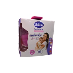 [39554] BUbbLES FEEDING BOTTLE NATURAL WITH HAND 150ML