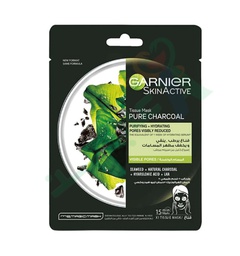 [96042] GARNIER SEAWEED+Natural Charcoal +Hyaluronic ACID+LHA MASK 28GM