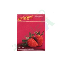 [50666] SIMPLEX CONDOM STRAWBERRY 3 Piece--