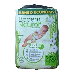 [105273] BEBEM NATURAL JUMBO 2 MINI 3-6 KG 58 DIAP