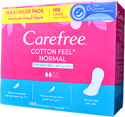 [105983] CAREFREE COTTON FEEL NORMAL 100 PCS