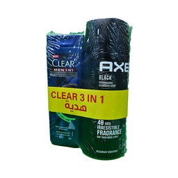 [111005] AXE BLACK SPRAY 150ML+CLEAR 90ML SHAM SP.OFFER 1 BOX