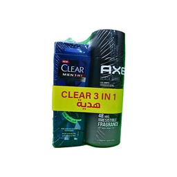 [111012] AXE BLACK NIGHT SPRAY 150ML+CLEAR 90 SH SP.OFFER 1 BOX