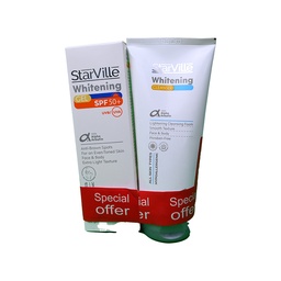 [111186] STARVILLE WHITENING GEL SPF50+STAR WH CLEANSER OFF 1 BOX