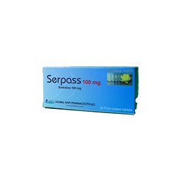[110196] SERPASS 100 MG TAB 3 STRIP 30 TAB