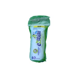 [109059] EZABILLA MAKE UP REMOVER COTTON PUDS 50 PIECES 1 BOX