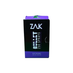 [108022] ZAK BULLET EXTREME EAU DE PARFUM 250 SPRAYS 25ML 1 BOX