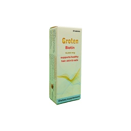 [106902] GROTEN BIOTIN 10.000 MCG TAB 3 STRIP 30 TAB