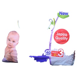 [107013] MOONY 40 DIAPERS SIZE 3 1 BOX